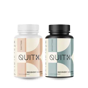 QUITK Day & Night Formula for Cravings, Mood, Energy, Detox & Sleep Support 30 Day Supply