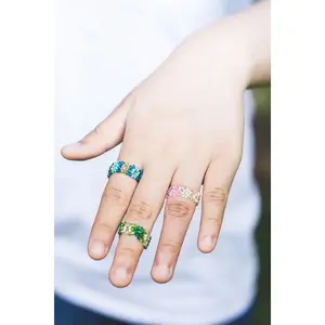 Beaded Flower Ring