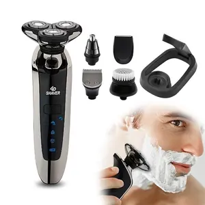 GERTZY Men's Professional Multifunctional Grooming Kit, 6-In-1 Nose Hair Trimmer & Eyebrow Shaping Tool, USB Rechargeable Trimmer, Perfect Gift for Father's Day & Birthday