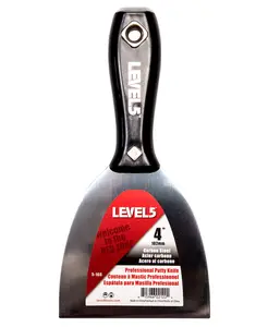 Level5 Tools 4 in. Carbon Steel Putty Knife with Plastic Handle