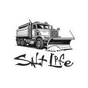 Salt Life Plow Truck Sticker | Kiss-Cut Sticker