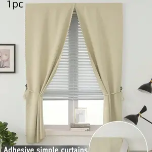 1pc Self Adhesive Portable 96% Blackout Curtains Simple And Easy To Window Bedroom Room Darkening Small Drapes