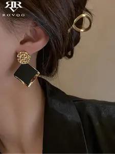 Vintage Elegant Geometric Design Dangle Earrings, Fashionable Jewelry for Women, Trendy All-match & Exquisite Jewelry for Birthday Gift