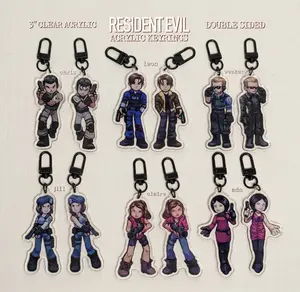 Resident Evil Character 3" Keyrings || Leon, Chris, Wesker, Ada, Claire & Jill