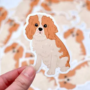 King Charles Cavalier Vinyl Sticker