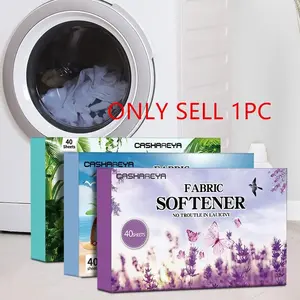 40 Pieces Fabric Softener Sheets, Dryer Fresheners, Odor Eliminator, Wrinkle Remover, Laundry Companion, Scented Paper, Gentle Drying Paper