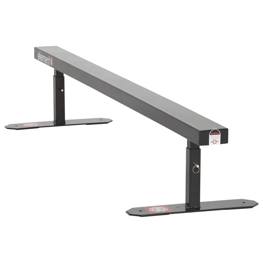 Element Skateboard Grind Rail Flat Bar Obstacle - 6ft Long, Adjustable Height