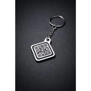 Custom small NFC QR Code Keychain | Smart Tap, Personalized Logo