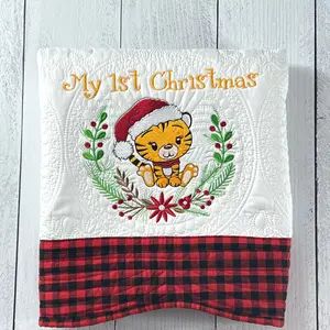 Heirloom Baby Quilt, Embroidered Keepsake Blanket, Personalized Heirloom Quilt, Baby Shower Gift, New Baby Gift, Quilted Heirloom Blanket