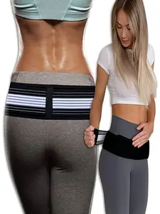 Sporty Unisex's Colorblock Sport Sacroiliac SI Joint Hip Belt, Sports Lower Back Support Brace Belt, Sports Protective Gear for Women & Men