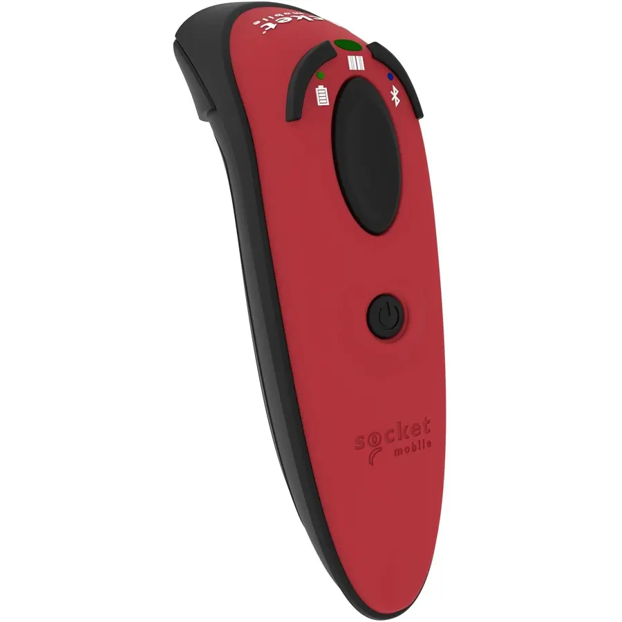Socket Mobile D720 Barcode Scanner with Rechargeable Battery Pre-installed, Red