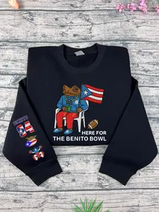 Here for the Frog Benito Bowl Embroidered Sweatshirt, Funny football game day sweatshirt, Team Benito 94 LX embroidered hoodie