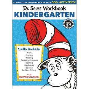 Dr. Seuss Workbook: Kindergarten: 300+ Fun Activities with Stickers and More! (Math, Phonics, Reading, Spelling, Vocabulary, Science, Problem Solving, Exploring Emotions) Paperback – September 7, 2021
