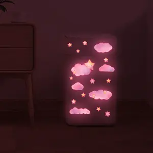 Night Glow Cloud Wall Sticker, Removable Adhesive Decor for Bedroom & Nursery, Cloud Shaped Design, Soft Glowing Design, 8x8 Inches, Easy to Remove, Glow in the Dark, Luminous, Decorative, Wall Art Stickers, Wall Decal