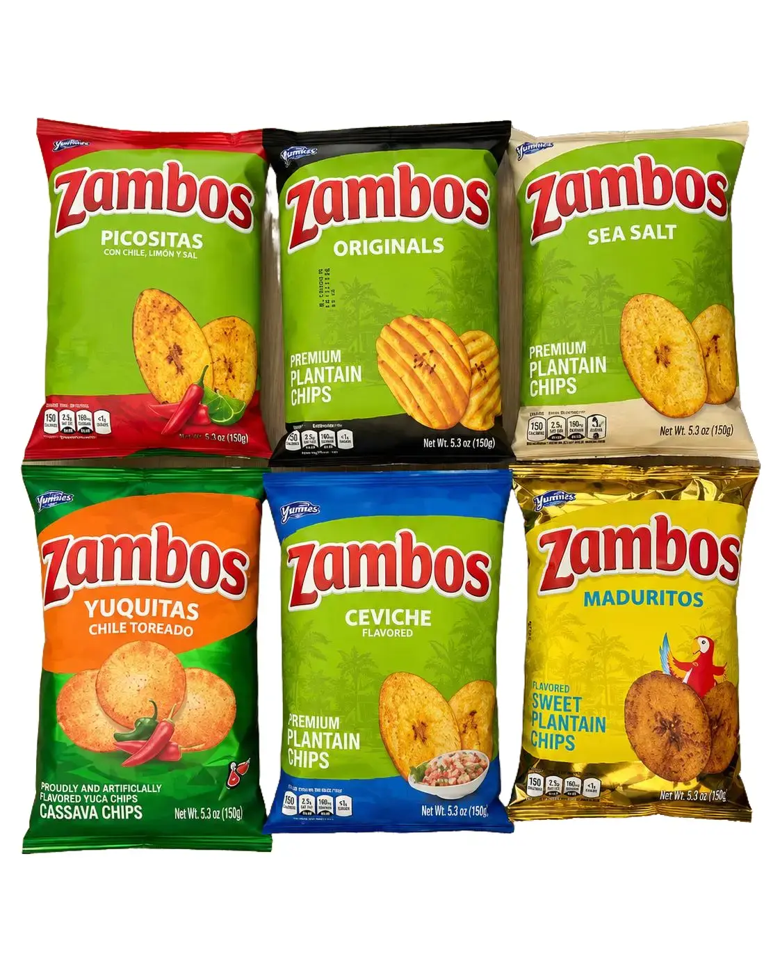 Zambos Picositas Ceviche Yuquitas Original Premium Lantain Chips 140g Snack