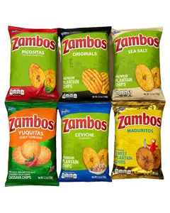 Zambos Picositas Ceviche Yuquitas Original Premium Lantain Chips 140g Snack