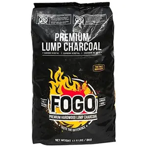Fogo Premium Hardwood Lump Charcoal Black Bag, 17.6 Pounds