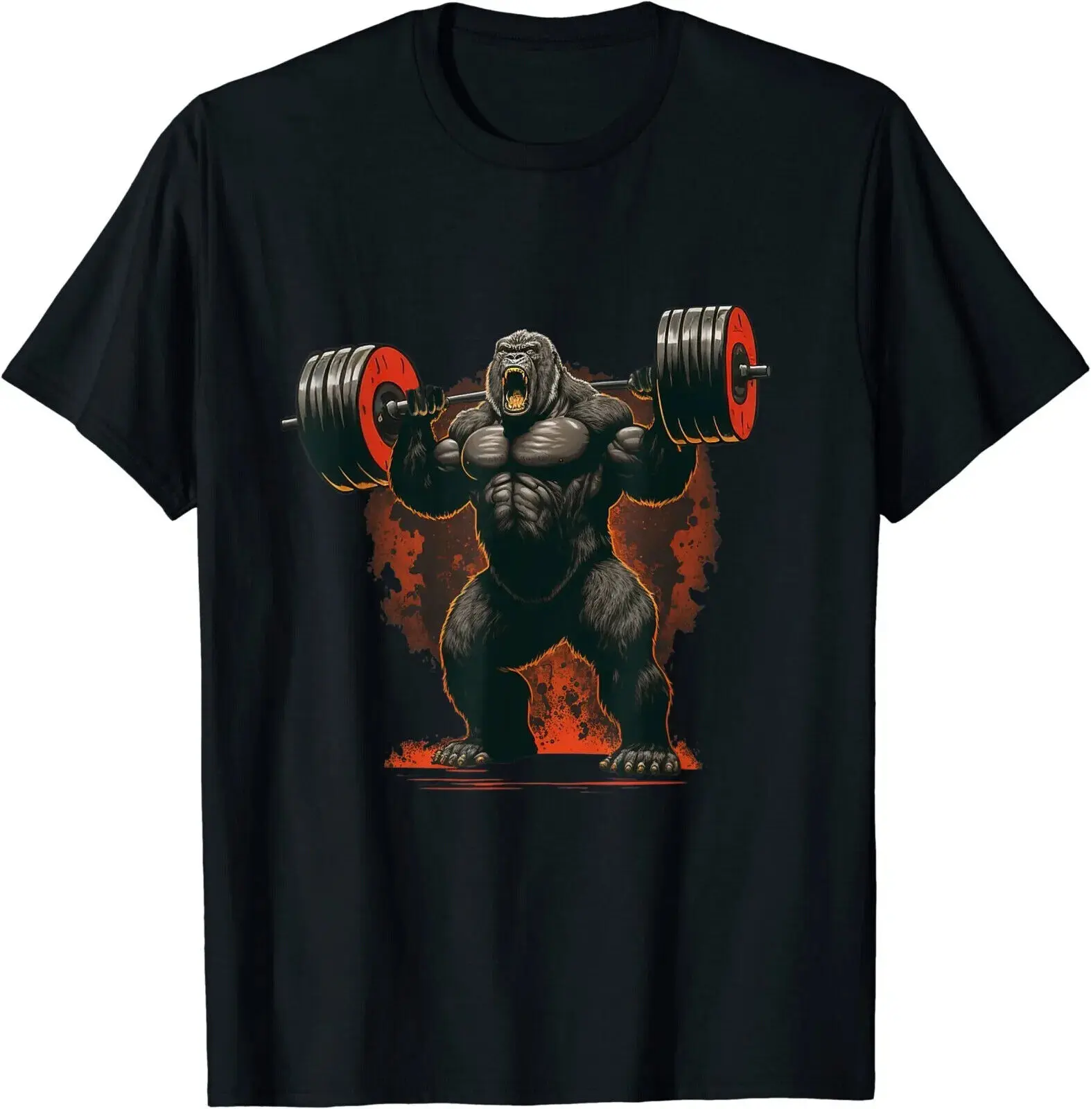 Gorilla Gym Beast Workout Weights Lifting Power Unisex T-Shirt full size color