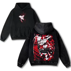 Angel x Husk  Hazbin Hotel Wash T-Shirt,Hoodie,Sweatshirt Hazbin Washed Shirt, Comic Shirt, TV Show Shirt graphic tees Menswear Top Cotton Fabric lover streetwear