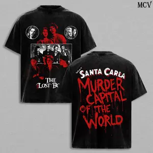 The Lost Boys Vintage Washed T-Shirt – 2 Sides Print Retro Movie Tee Unisex Oversized Heavy Cotton Top Streetwear Chicanos Mexican Style 2025 Trend