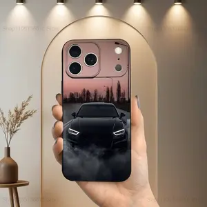 Sports A-Audi-ES Cool Car  Case For iPhone 17,16,15,14,13,12,11 Air,Plus,Pro Max,XS,X,XR,SE,Mini,8,7,Soft Silicone Black Cover Protection Protective Animal Colorful Personalized Cellphone Smartphone Casing