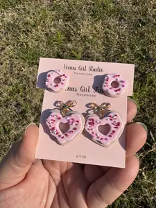 Valentines Donut Earrings