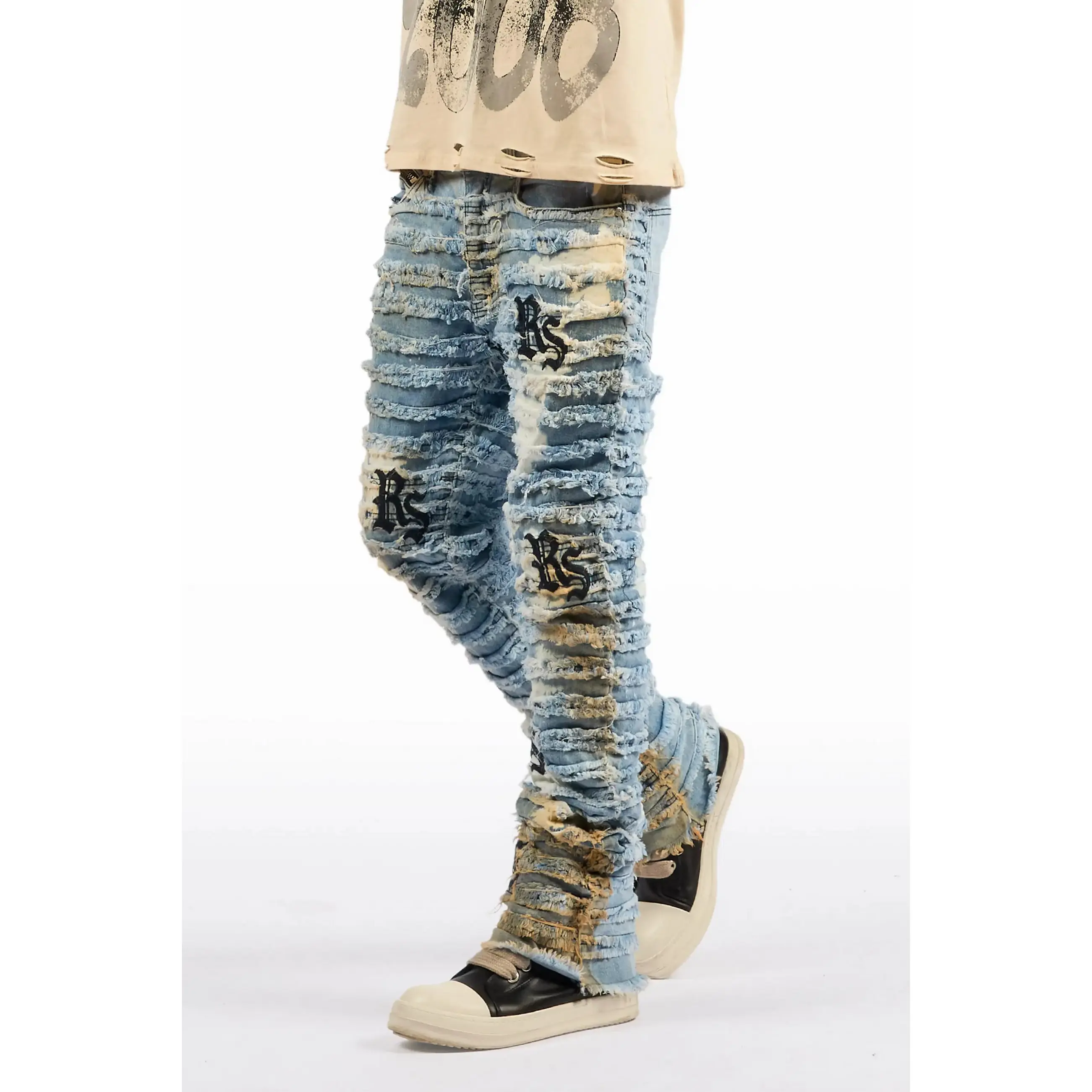 Inferna Blue Stacked Flare Jean