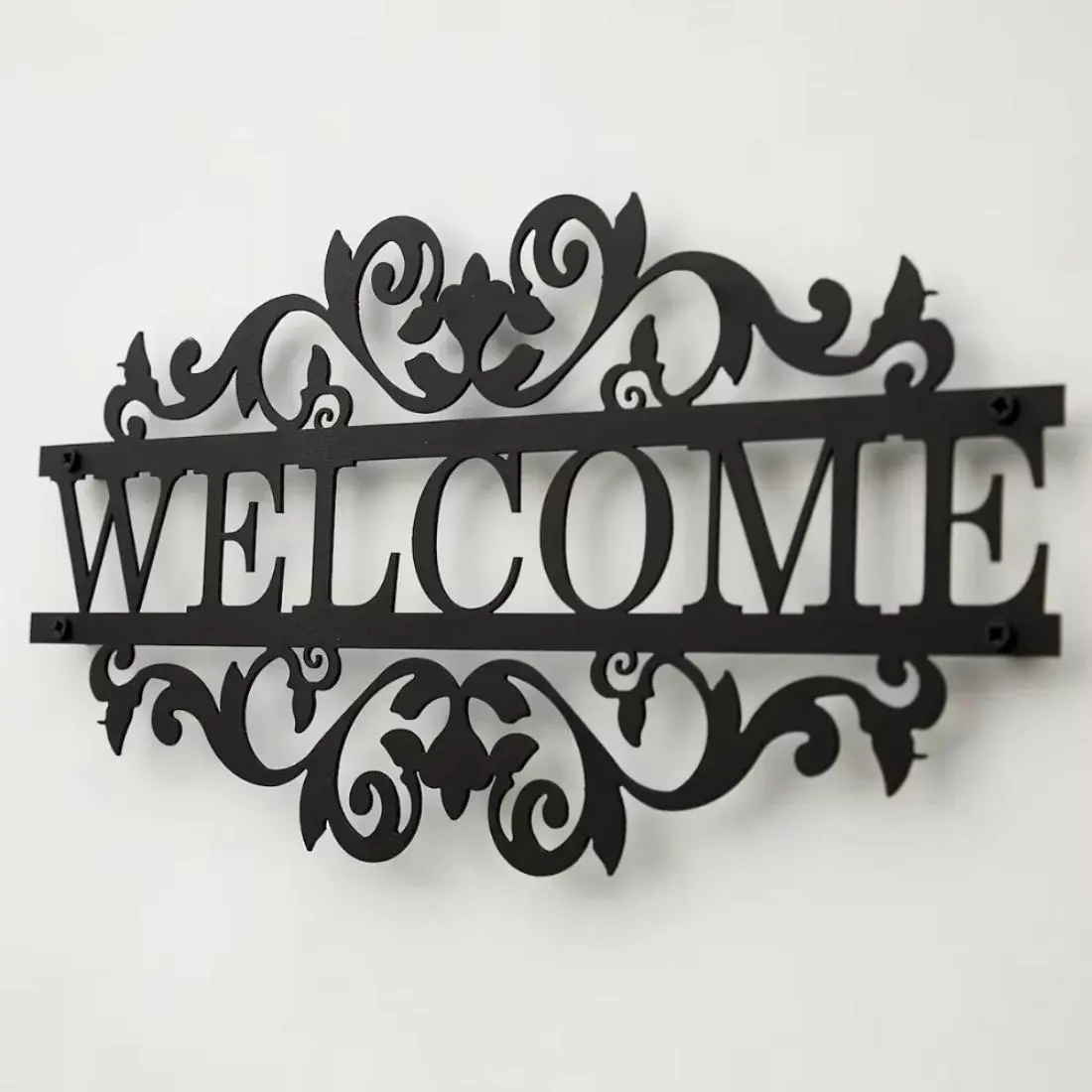 Metal Welcome Sign, Metal Signs, Door Hanging Sign, Wall Decor for Front Porch, Outdoor Entryway Decor, Garden Decoration Supplies, Home Decor Products
