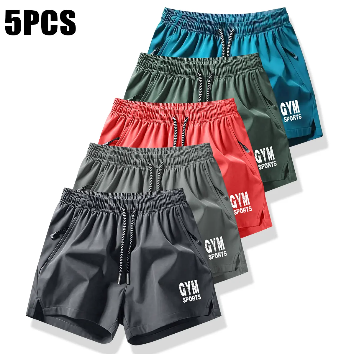 Dark Gray + Light Gray + Watermelon Red + Army Gre