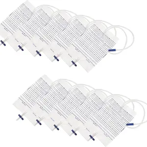 Disposable Urine Collector 2000ml Anti-Reflux 90cm Hose Pack of 50 for Home Care