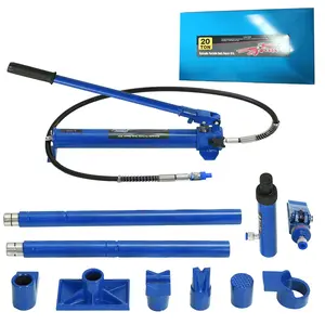20Ton/47000lbs Portable Hydraulic Porta Power Kit,Porta Power Jack Hydraulic Ram Set,Auto Body Frame Collision Repair Tools with Extension Tubes for Car, Truck & Garage