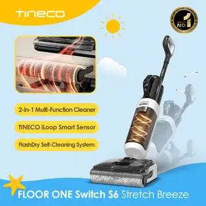 Tineco FLOOR ONE Switch S6 Stretch Breeze, Multi-Function Cleane, 180° Lay-Flat, Flashdry Self-Cleaning, Anti-Tangle Design