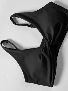 Women's Solid Adjustable Strap Sports Bra, Casual Breathable Comfortable Backless Yoga Bra, Ladies Sportswear for Indoor Outdoor Wear, Gym Workout Wear, Activewear, Seamless Sports Bras