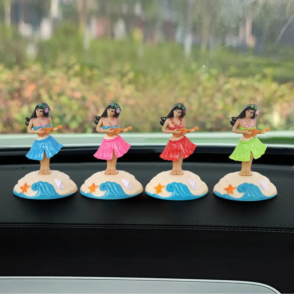 AUTO -  Solar Powered Shaking Head Toy Hula Auto Interior Dashboard Decoration Hawaii Girl Dancing Doll Car Ornaments Gift