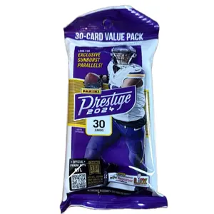 2024 Panini Prestige Football NFL Fat Value Cello Packs (Sunburst Parallels) 12 Packs