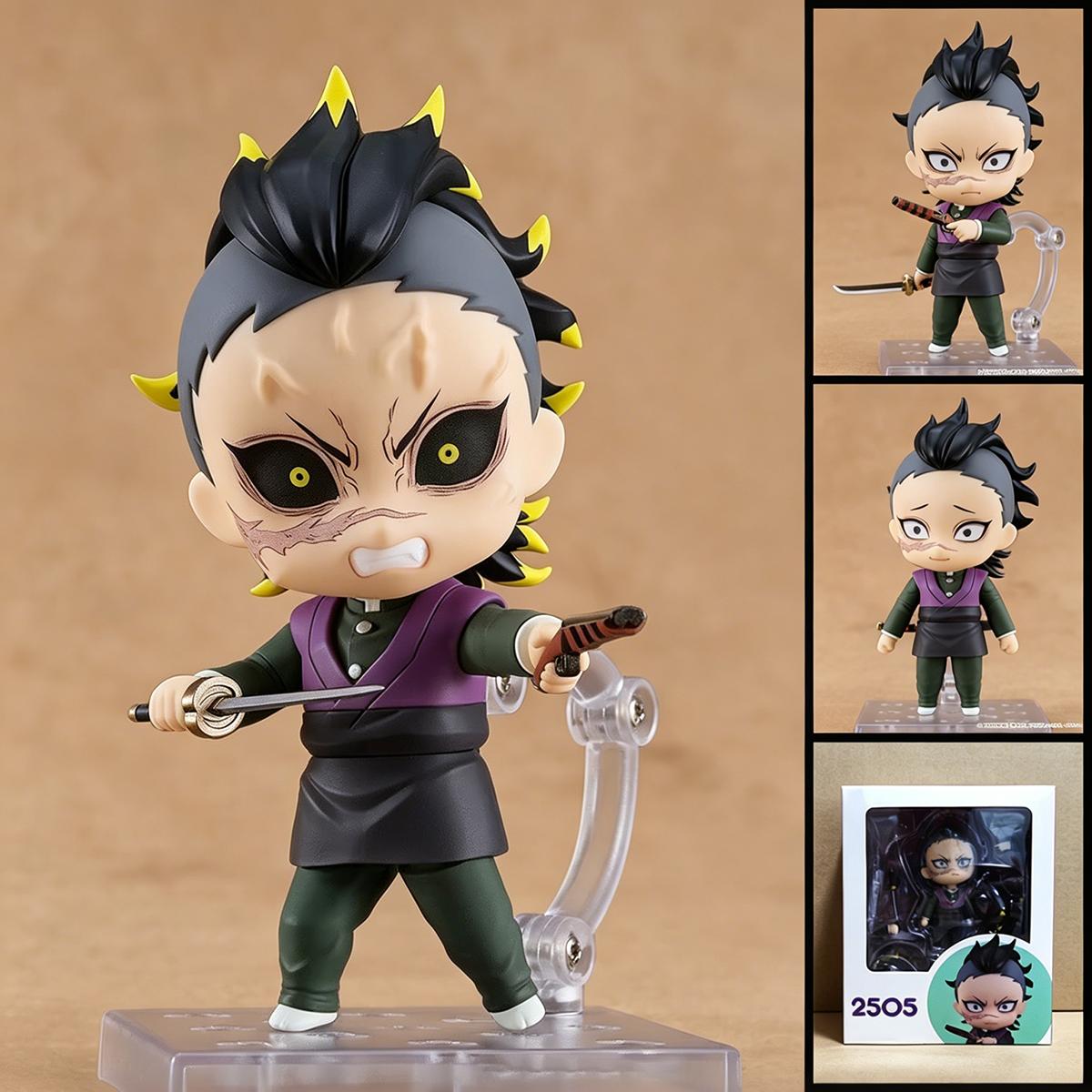 Demon Slayer Q Version Figures | Muichiro Mitsuri Nezuko Tanjiro Zenitsu Inosuke Rengoku Giyuu Shinobu Sanemi Genya Tengen Akaza | Collectible Anime Action Chibi Figure Toy with Movable Joints & Changeable Face