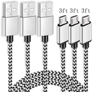 Fast Charging Cord, 3Pack 3ft Micro USB Android Charger Cable Quick Charge for Amazon Fire HD 6 7 8 10(1st-8th Gen) HDX 8.9" 9.7" Tablets and E-Reader(3rd-11th Gen), LG G3 G4,Stylo 2 3 Phone