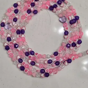 Waistbeads-Barrel Clasp-Colorway- Sweetheart 72 Inches High-Quality Beads for Casual & Formal Occasions