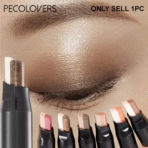 1PC Pearlescent Two-color Gradient Eyeshadow Stick - Long-lasting Anti-smudge Formula, Waterproof, Irregular-shaped Incision, Easy To Apply Color, High Color Rendering, Suitable for Parties, Dates, Travel and Daily Use