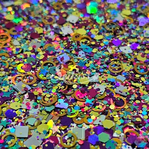 Arcade Glitter Mix - Multicolor Shape Glitter