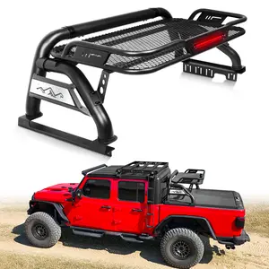 MONOKING Truck Bed Roll Bar with Cargo Basket & 3rd Brake Light for 2007-2026 Mid Size Pickups (Tacoma, Gladiator, Colorado, Ranger, Canyon, Frontier, Dakota)