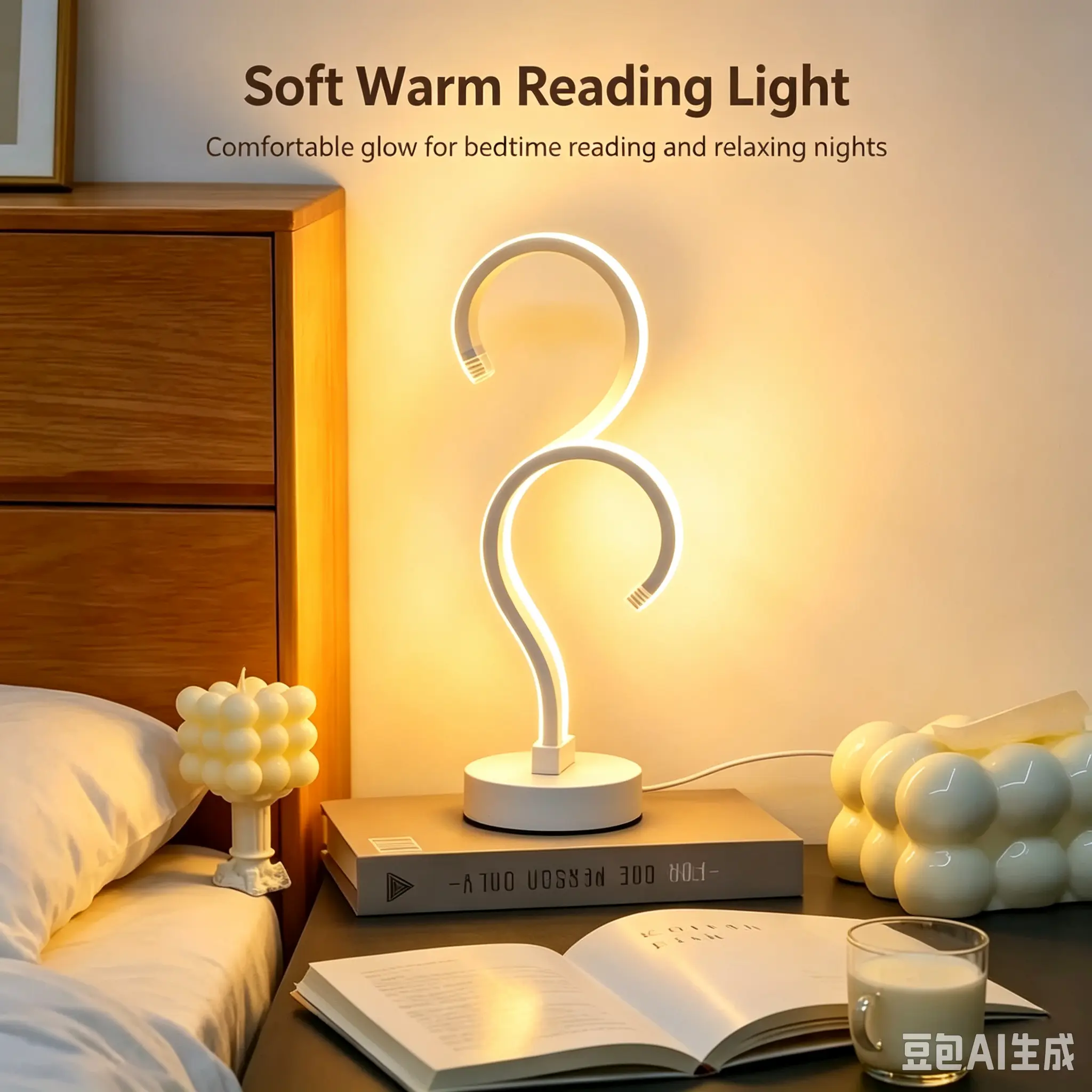 S-Shaped Spiral Desk Lamp