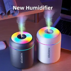 180ML USB Mini Humidifier with LED Light for Home & Office Use