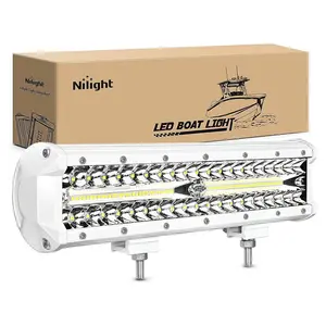 Nilight 12-Inch 300W Adjustable Spot-Flood Combo LED Light Bar for Cars, Aluminum White Case, LED Lights for Cars, Led Lights Car, Light Bar Car