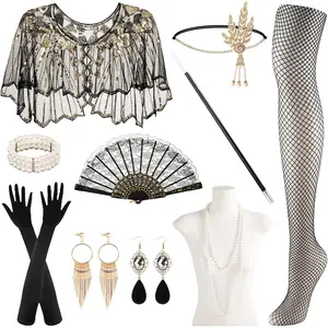 gisgfim 1920s Accessories for Women Gatsby Flapper Accessories Set Fashion Roaring 20s Dress Costume Set with Flapper Headband Headpiece for Party Cosplay2026