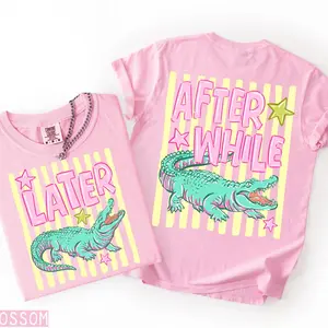 Later Gator Comfort Colors, After While Crocodile T-Shirt, End of Year Teacher Shirt, Trendy Summer Beach Shirt, Last Day of School Tee