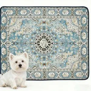 Boho Washable Pee Pads, Pet Feeding Mat, 17inch×27inch Eco-Friendly Leak-Proof Dog Training Pad, Stylish Protection for Home Floors, dog products, puppy essentials