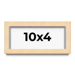 10x4 Solid Wood Picture Frame with UV-Resistant Acrylic & Acid-Free Backing, Available in 6 Finishes: Matte Black, Matte White, Metallic Bronze, Silver, Natural Wood Grain & Mahogany