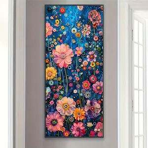 Flower Pattern DIY Diamond Arts Colorful Painting Kit without Frame, 5D Diamond Arts Colorful Painting Kit, Wall Art Decor for Home Living Room Bedroom