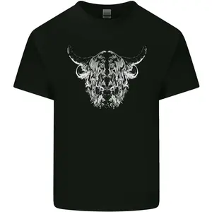 A Highland Cow Design Mens Cotton T-Shirt Tee Top A